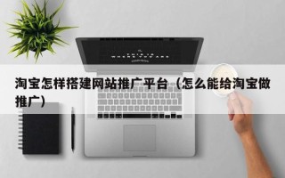 玉树淘宝怎样搭建网站推广平台（怎么能给淘宝做推广）